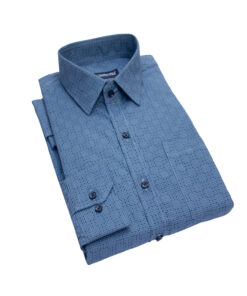 Fab Signatures Premium Pure Cotton Printed Full Sleeve Blue Shirt