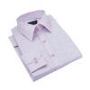 Fab Signatures Pink Textured Pure 100% Cotton Premium Full Sleeve Shirt For Men