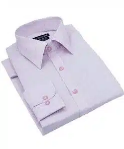 Fab signatures pink textured pure 100% cotton premium full sleeve shirt for men