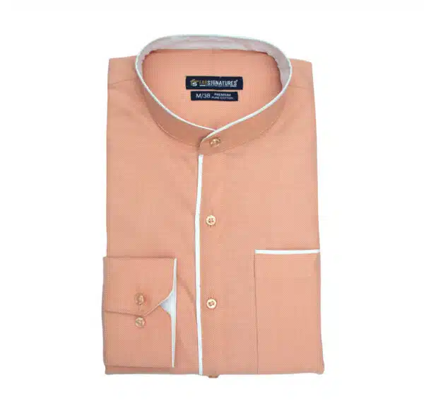 Fab signatures cotton stand collar shirt