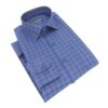 Fab Signature 100% Pure Cotton Premium Dark Blue Checkered Shirts For Mens