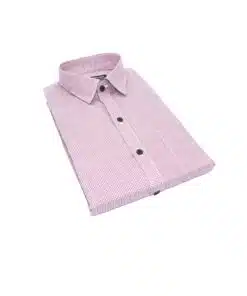 Fab Signatures Pure Cotton Premium White with Pink Small Shirt