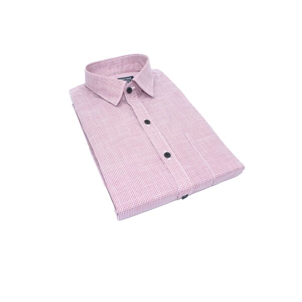 Fab Signatures Pure Cotton Premium White with Pink Small Shirt