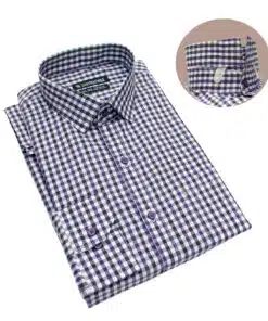 Fab Signatures 100% Cotton Checked Full Sleeve Men Shirts