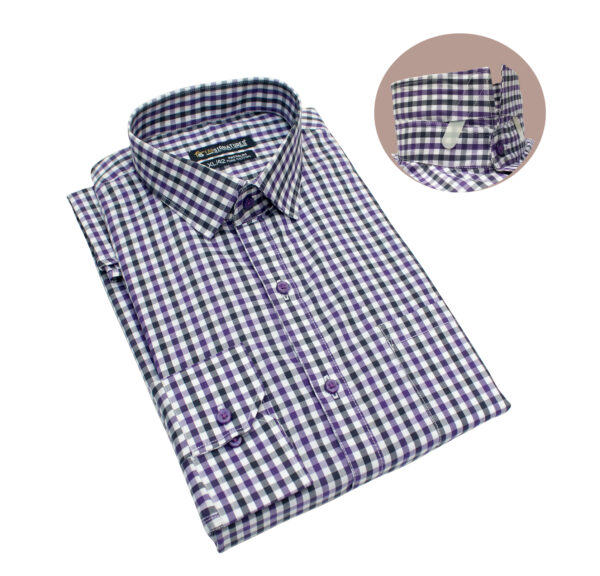 Fab Signatures 100% Cotton Checked Full Sleeve Men Shirts