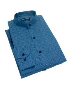 Fab Signatures Premium Pure Cotton Printed Full Sleeve Stand Collar Shirt