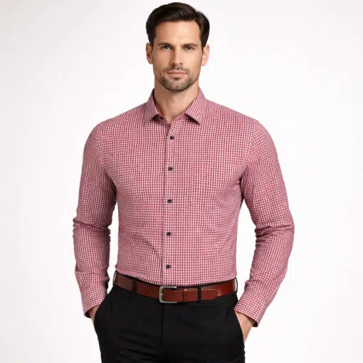 CheckMate: Men's Full Sleeves Pure Cotton Checked Shirt