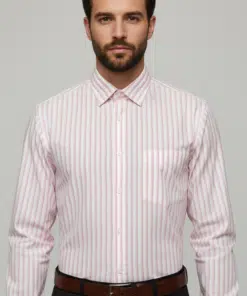 PureStripe: Men's 100% Pure Cotton Striped Full Sleeves Shirt