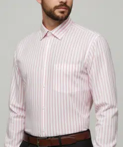 Alternative view of PureStripe: Men's 100% Pure Cotton Striped Full Sleeves Shirt