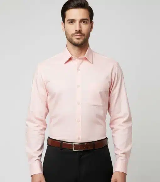 EssentialComfort: Pure Cotton Plain Full Sleeves Shirt for Men