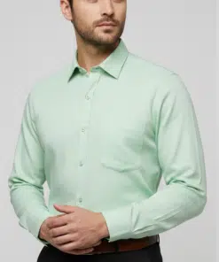 Alternative view of GreenFade: Casual Wear Pure Cotton Shirt in Faded Green