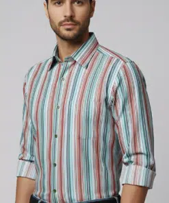 Alternative view of StripeMix: Multiple Striped Casual Wear Pure Cotton Men's Shirts