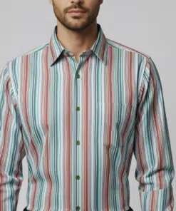 StripeMix: Multiple Striped Casual Wear Pure Cotton Men's Shirts