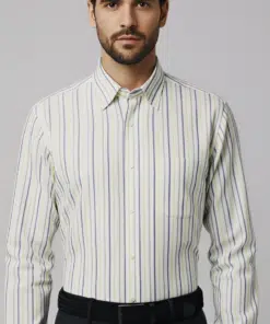 Casual Comfort: Men's Pure Cotton Striped Shirt