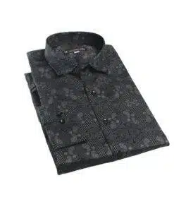 Fab signatures fs black printed classic casual full sleeve reguler fit mens shirts