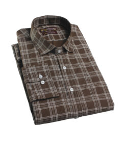 Fab Signatures FS Casual Checks Mens Brown Classic Full Sleeve Shirts