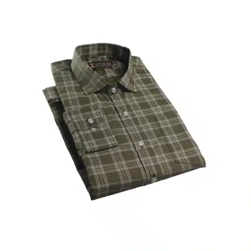 Fab signatures fs casual checks mens green classic full sleeve shirts