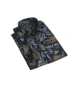 Fab signatures fs classic green and blue printed full sleeve casual reguler fit mens shirts