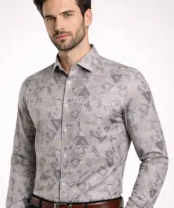 Alternative view of Off-White Printed Classic Full Sleeve Shirt: Elevate Your Wardrobe with Timeless Style!
