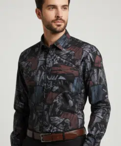 Alternative view of Graphite Impressions: Men's Urban Sleek Full Sleeve Shirt