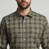 Verdant Charm: Men's Green Full Sleeve Classic Shirt with Checks - Image 3
