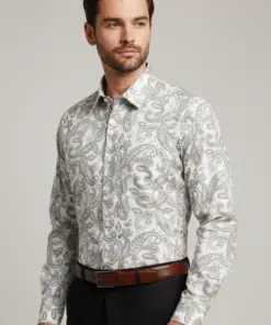 Alternative view of Timeless Elegance: Classic Casual Paisley Printed Full Sleeve Shirt