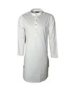 Fab signatures 100% cotton premium white long kurta for men