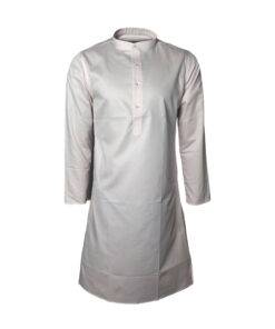 Fab Signatures 100% Cotton Premium Plain Light Pink Long Kurta For Men