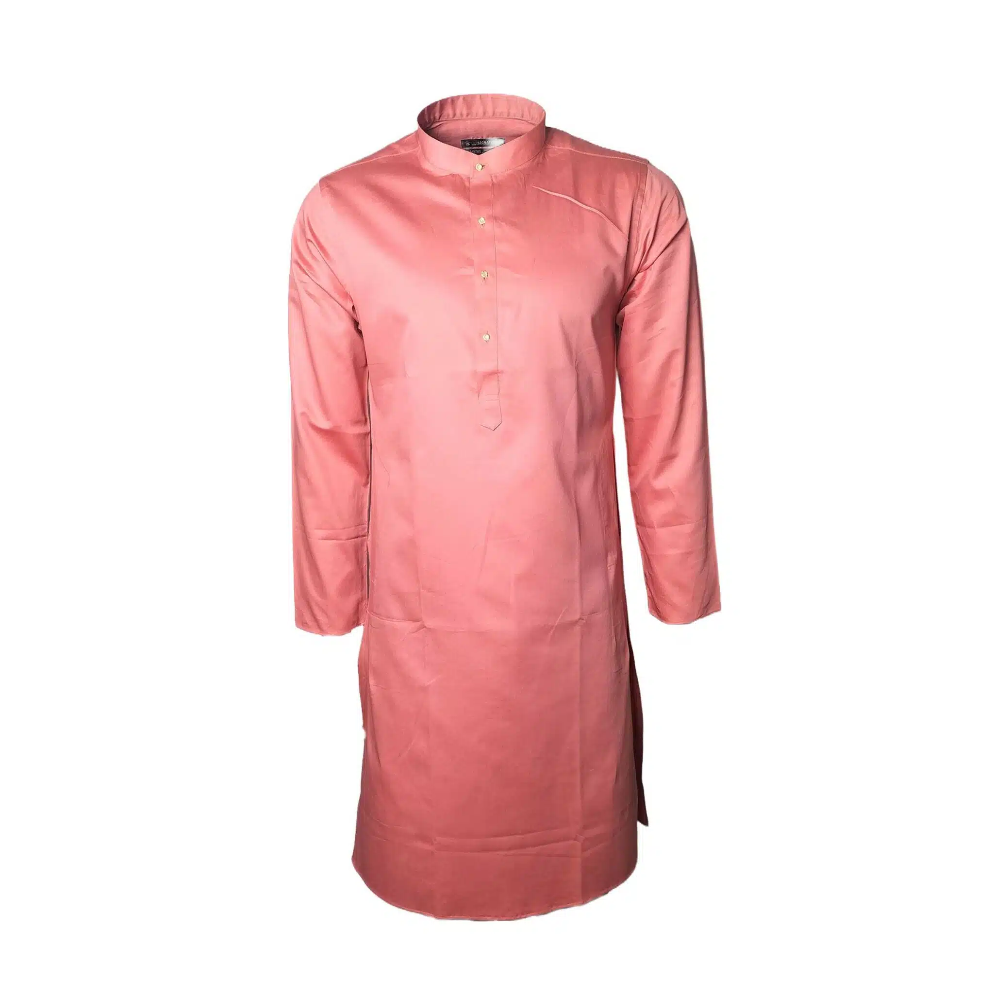 Fab signatures 100% cotton premium pink long kurta for men