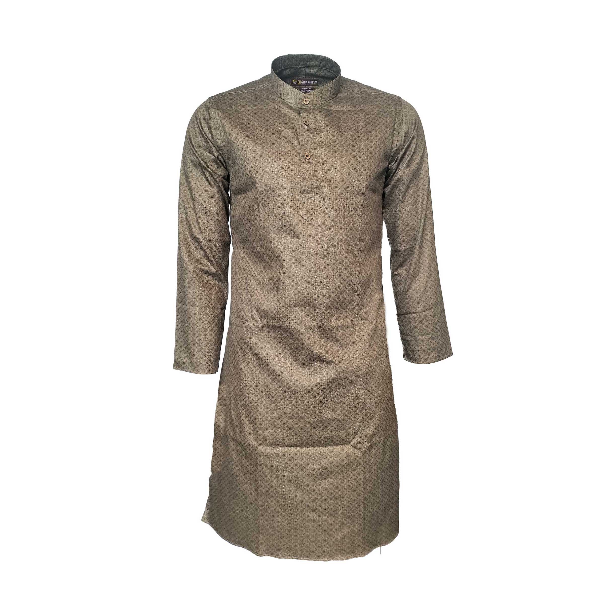 Fab Signatures Printed Cotton Long Kurta For Men