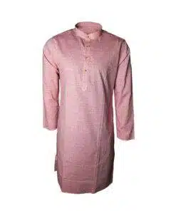 Fab signatures premium 100% cotton premium pink long kurta for men