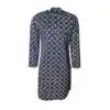 Fab signatures blue printed cotton long kurta for men